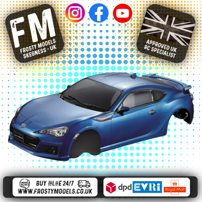 KILLERBODY - 1/10 SUBARU BRZ CAR BODY- 190MM PRE-PAINTED W/LIGHT BUCKETS - MET BLUE - KB48576