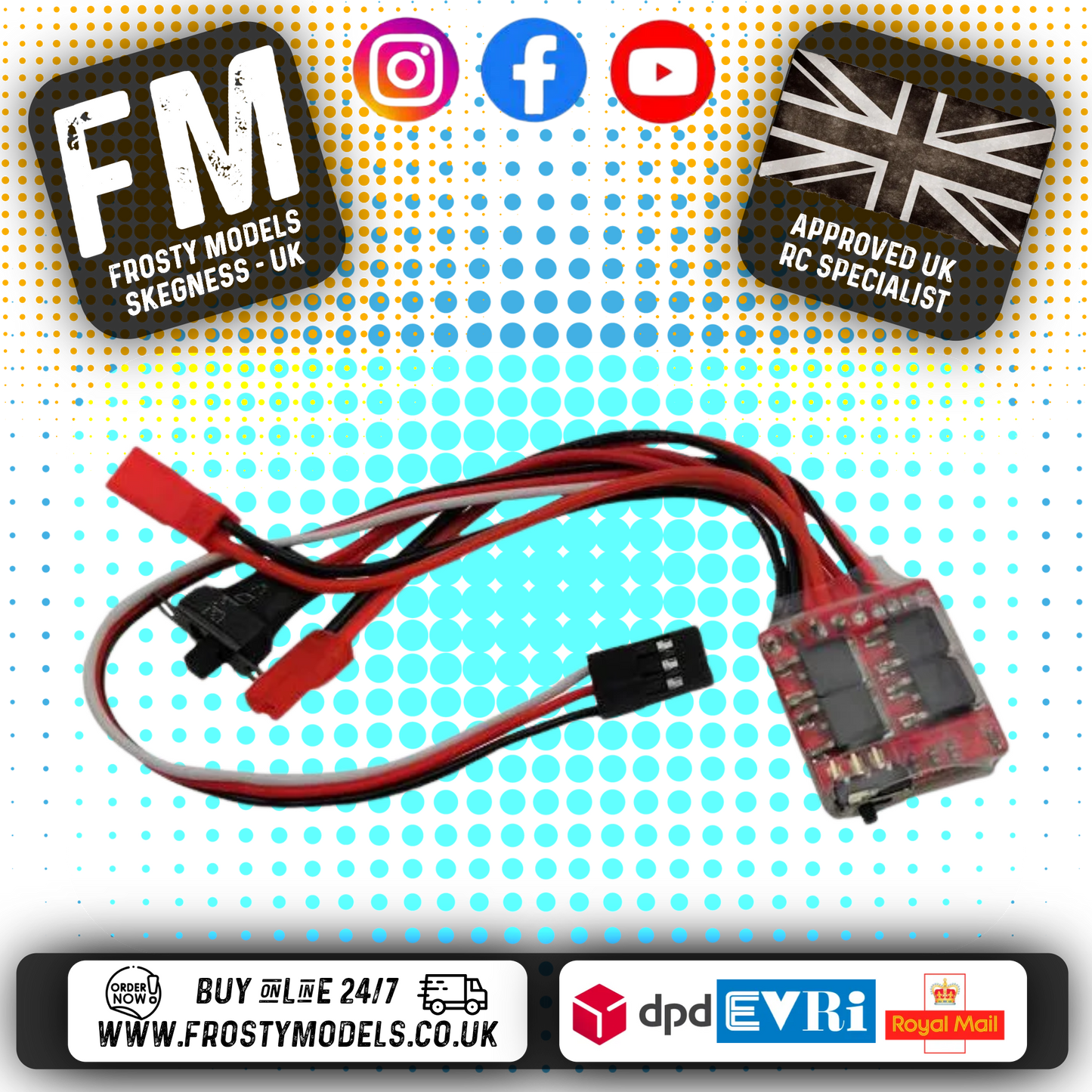 RC OVERHAUL - ROCK CRAWLER Winch Control ESC (Control Via Receiver) - 30AG-RCO-CR003