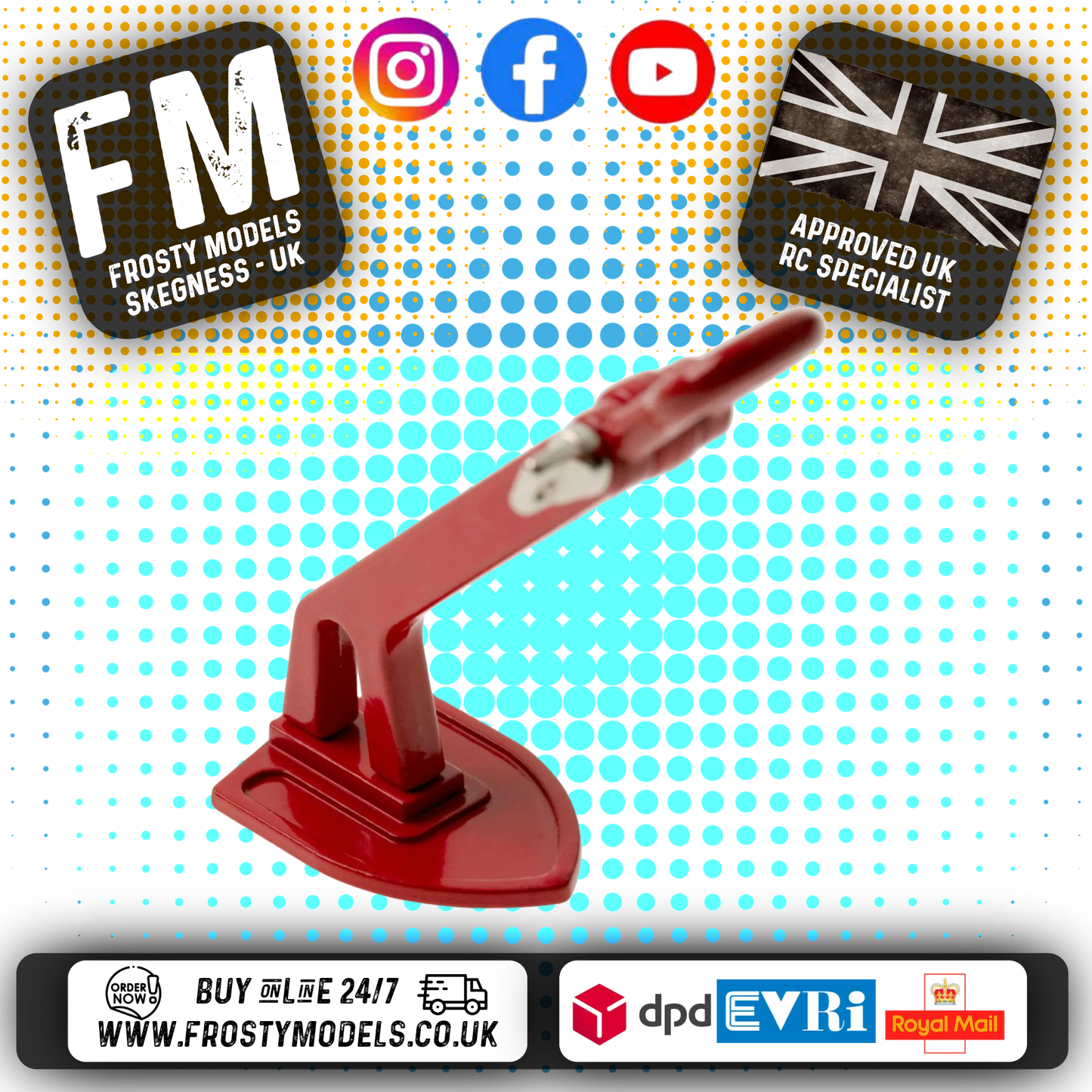 RC OVERHAUL - ROCK CRAWLER Winch Anchor, Red 1/10th - G-RCO-CR012