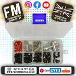 RC OVERHAUL - Screws (M3 Washers & Bolts/ O-rings, Body Clips) & Parts Pit Box 1/10th (161pcs boxed) G-RCO-SCR002