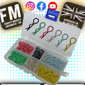 RC OVERHAUL - 180pcs RC Body Clips 1/10th (30pcs x 6 mixed colours) G-RCO-UN006COL