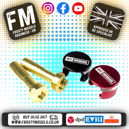 RC OVERHAUL - RC Low Profile Heatsink 5mm Bullet Connectors (90degre Right Angle Plug) O-RCO-HSC5