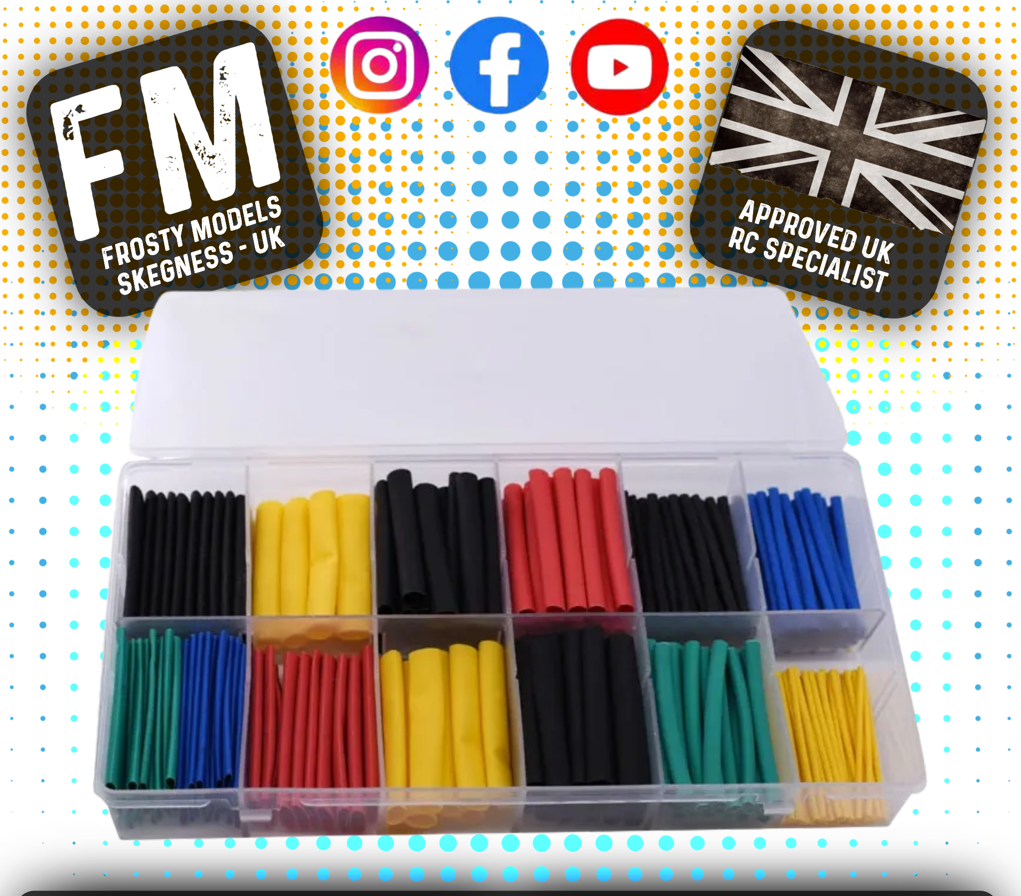 RC OVERHAUL - RC Heat Shrink Tube Pack 1/2/3/4/5/6/8/10mm (includes case) O-RCO-HSPACK
