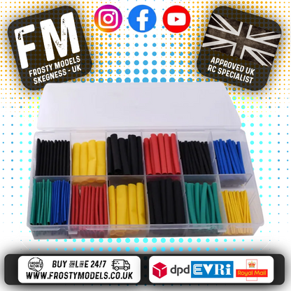 RC OVERHAUL - RC Heat Shrink Tube Pack 1/2/3/4/5/6/8/10mm (includes case) O-RCO-HSPACK