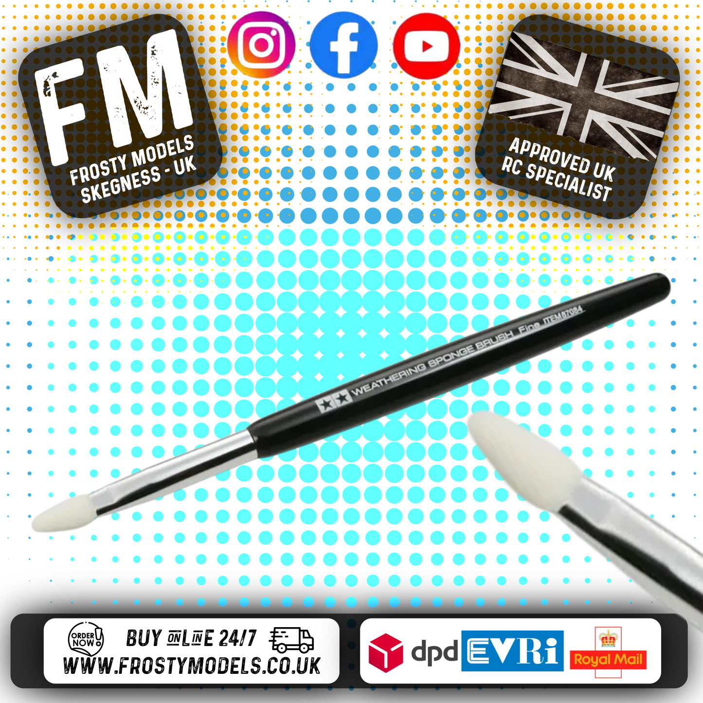 TAMIYA - FINE RC MODEL WEATHERING SPONGE BRUSH - 87084