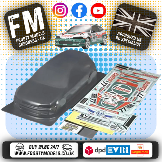 TAMIYA - 51421 1/10 Castrol Honda Civic VTi BODY SHELL SET 190MM Wide / 257mm Wheelbase