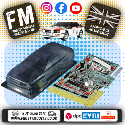 TAMIYA - 51615 1/10 RC AUDI QUATTRO A2 Body Shell 190MM Wide / Standard 257mm Wheelbase