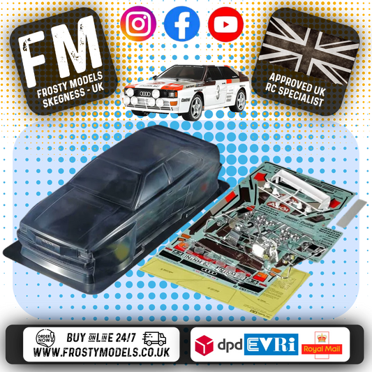 TAMIYA - 51615 1/10 RC AUDI QUATTRO A2 Body Shell 190MM Wide / Standard 257mm Wheelbase
