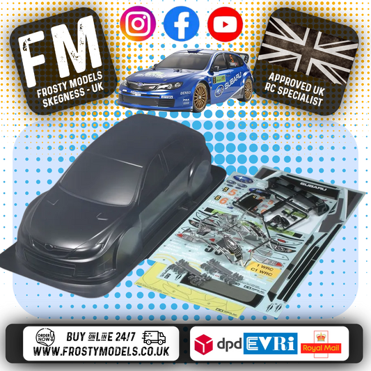 TAMIYA - 51364 1/10 RC SUBARU IMPREZA WRC 2008 Body Shell 190MM Wide / Standard 257mm Wheelbase