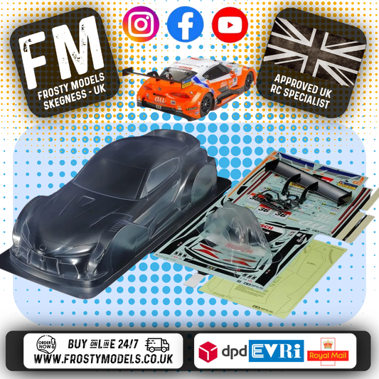 TAMIYA - 51678 1/10 RC TOMS TOYOTA GR Supra Body Shell 190MM Wide / Standard 257mm Wheelbase
