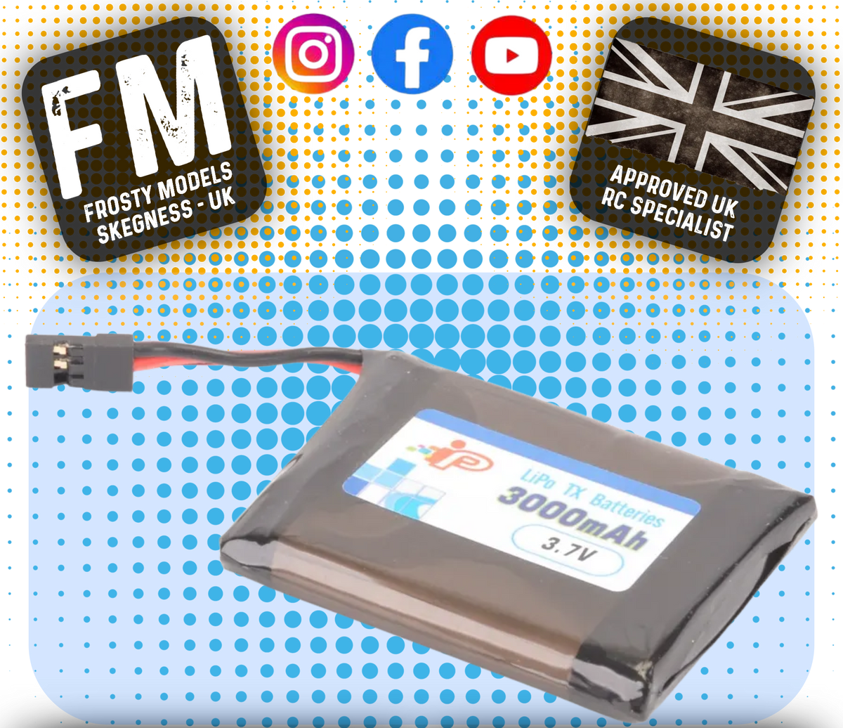 Intellect - Tx Radio MT-44, MT-5 Lipo Battery 3000mAh 11.1Wh - 1S 3.7V - SIZE 60x45x10mm (FUTABA PLUG) - IP854558-1S