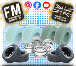 TAMIYA TT01E EURO TRUCK - Carpet Racing Bundle Wheels, Inserts & Tyres (TUBBY PRO SPEC - Silver Truck Wheels)