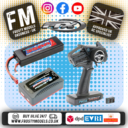 FTX - RAMRAIDER RC 1/10 BRUSHLESS + 3S LIPO Ready To Run MONSTER TRUCK RTR - GREEN/BLUE - FTX5497GB (working lights)