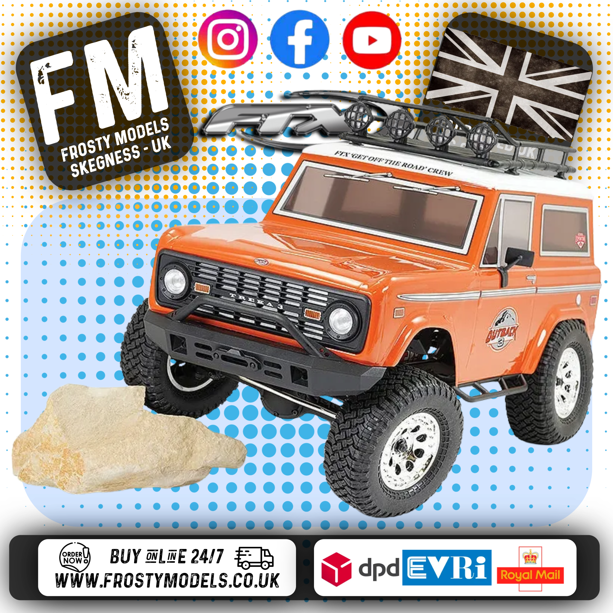 FTX - OUTBACK 3.0 TREKA RC RTR 1:10 TRAIL CRAWLER - ORANGE - FTX5594O