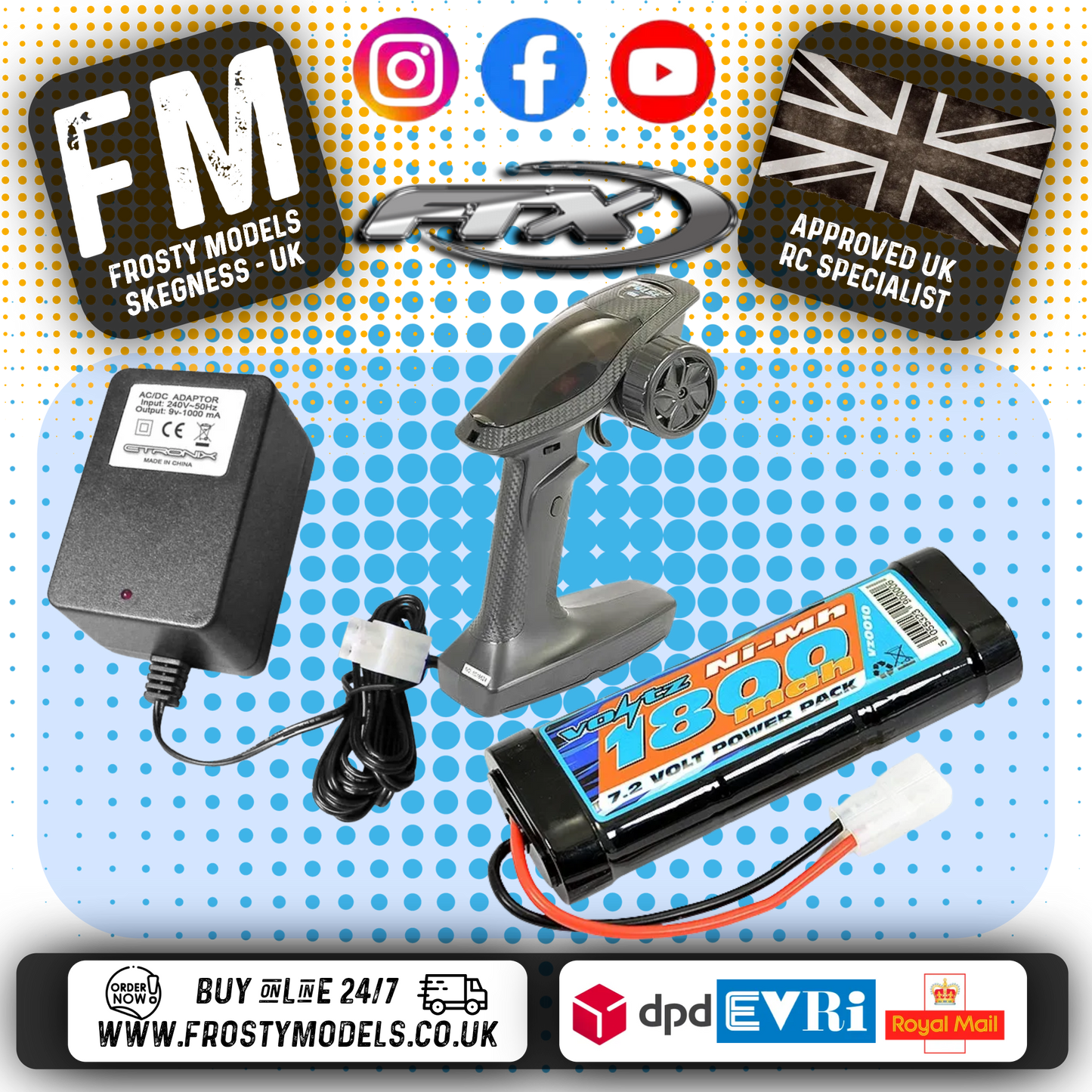 FTX - BANZAI RC 2.4GHZ 4WD RTR 1/10 BRUSHED DRIFT CAR - RED - RADIO/BATTERY/CHARGER INCLUDED