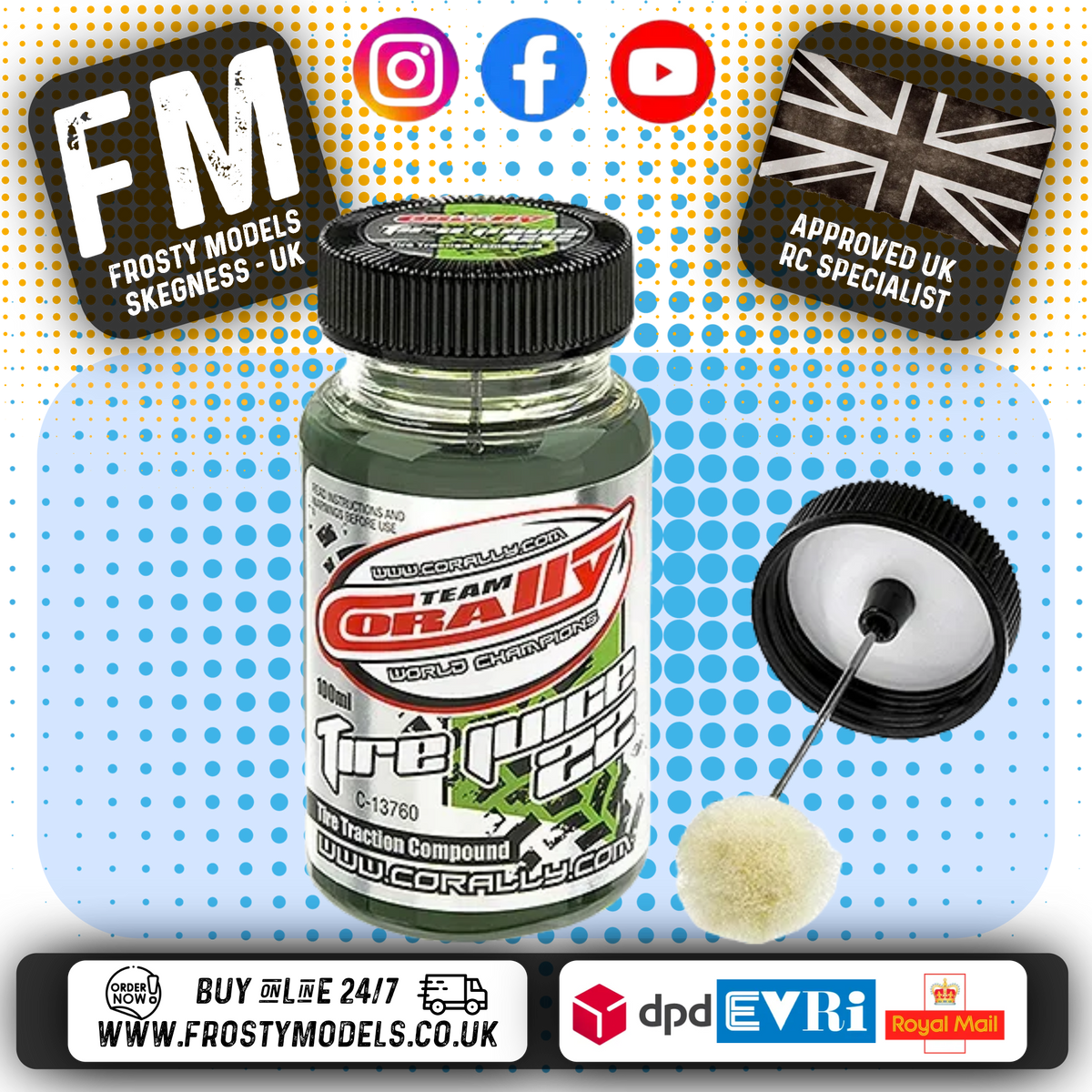 CORALLY - RC TIRE/TYRE JUICE 22 GREEN ASPHALT / RUBBER ADDITIVE - C-13760