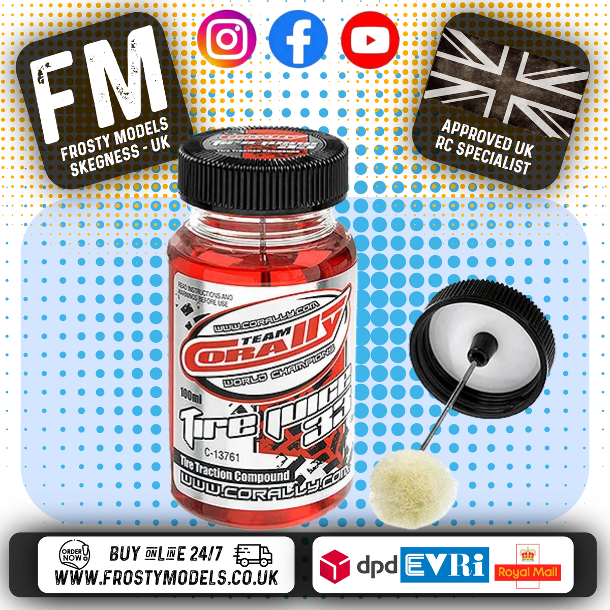 CORALLY - RC TIRE/TYRE JUICE 33 RED ASPHALT / FOAM ADDITIVE - C-13761