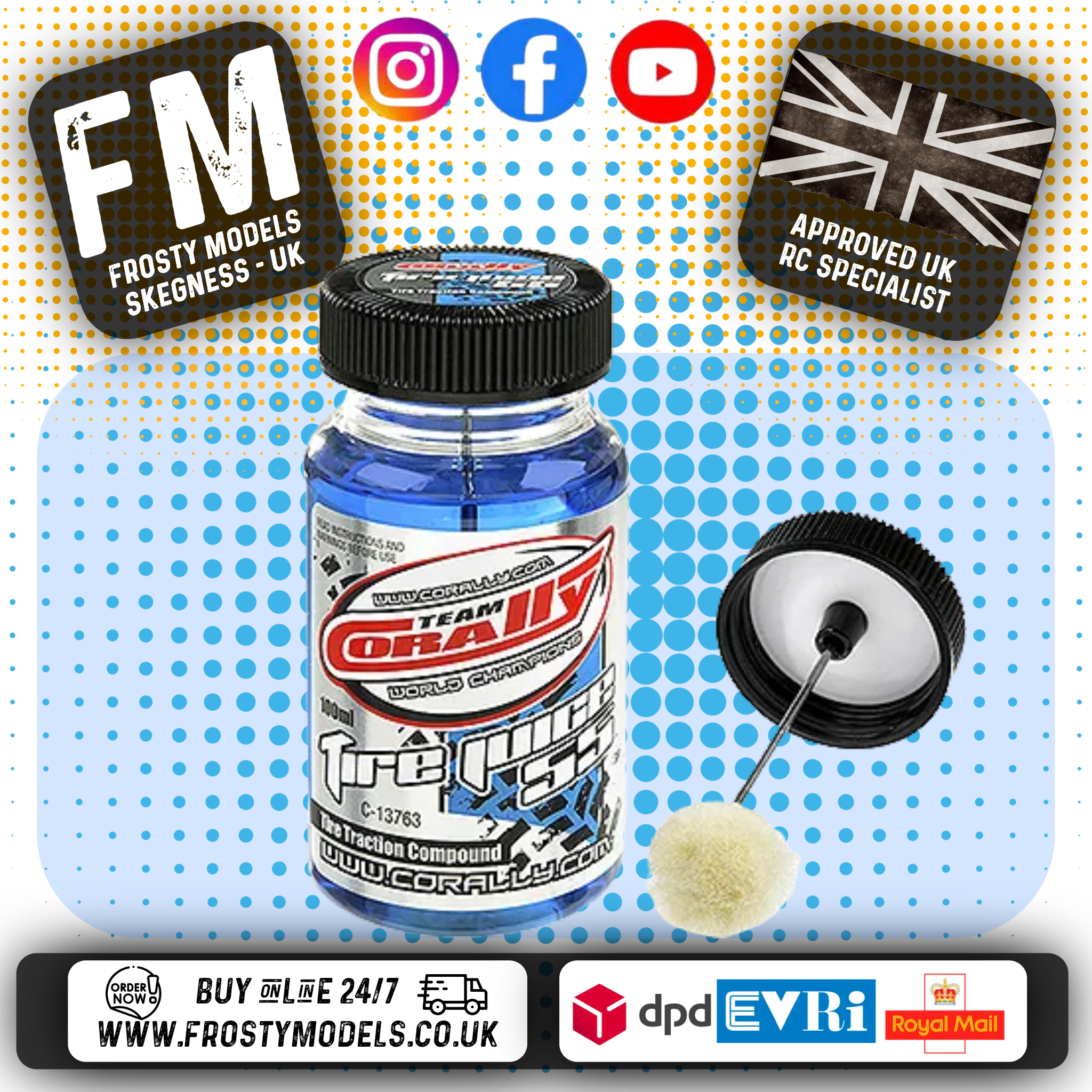 CORALLY - RC TIRE/TYRE JUICE 55 BLUE CARPET / FOAM ADDITIVE - C-13763
