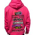 RACE DRIVER PROMO - HOT PINK HOODIE - CUSTOM BRANDS (BRAND BACK - YOUR NAME AT FRONT)