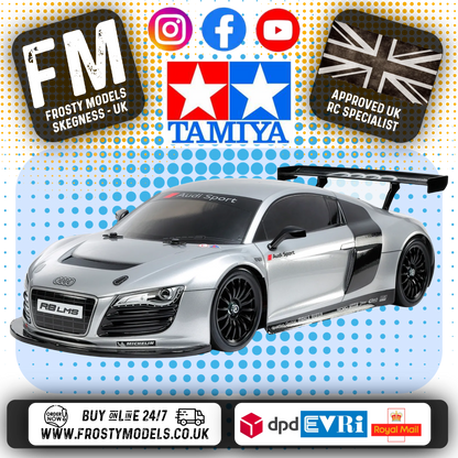 TAMIYA 58749 - Audi R8 LMS 2008 RC KIT (TT02) (INC'S ESC & MOTOR ONLY)