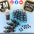 YEAH RACING - Alloy 55mm Damper Shocks Set 4pcs GREY Fits TT02 (DSG-0055GM)