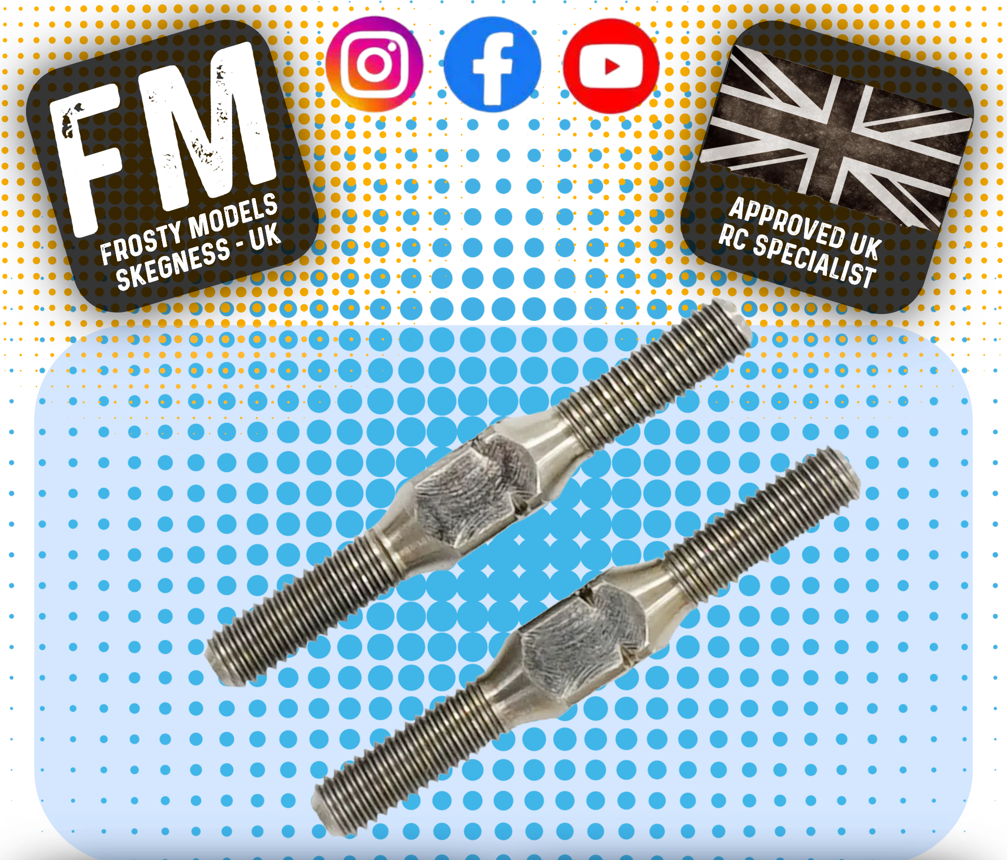 YEAH RACING  - 64 Titanium Turnbuckle 3x28mm 2pcs - TBTI-0328