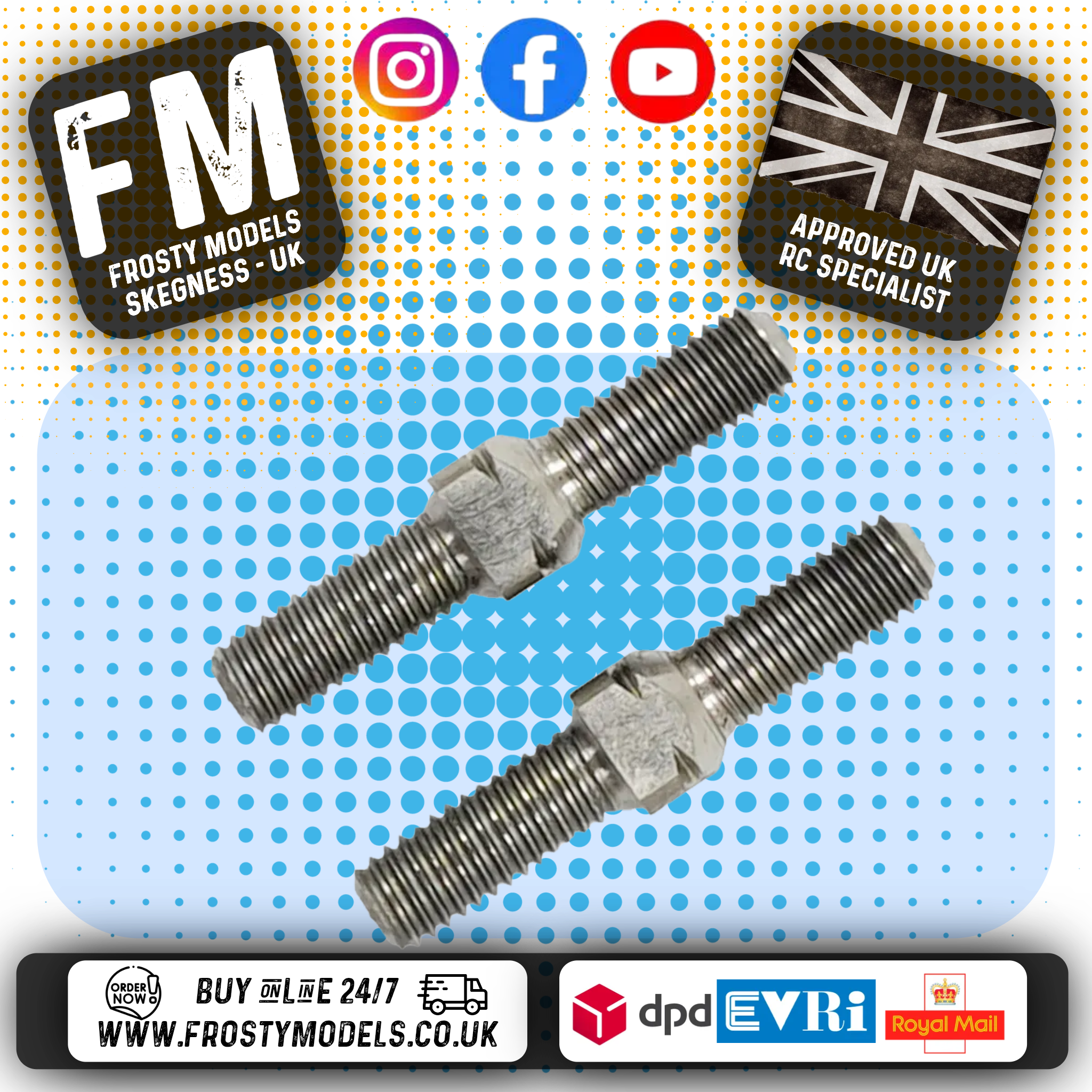 YEAH RACING - 64 Titanium Turnbuckle 3x18mm 2pcs - TBTI-0318