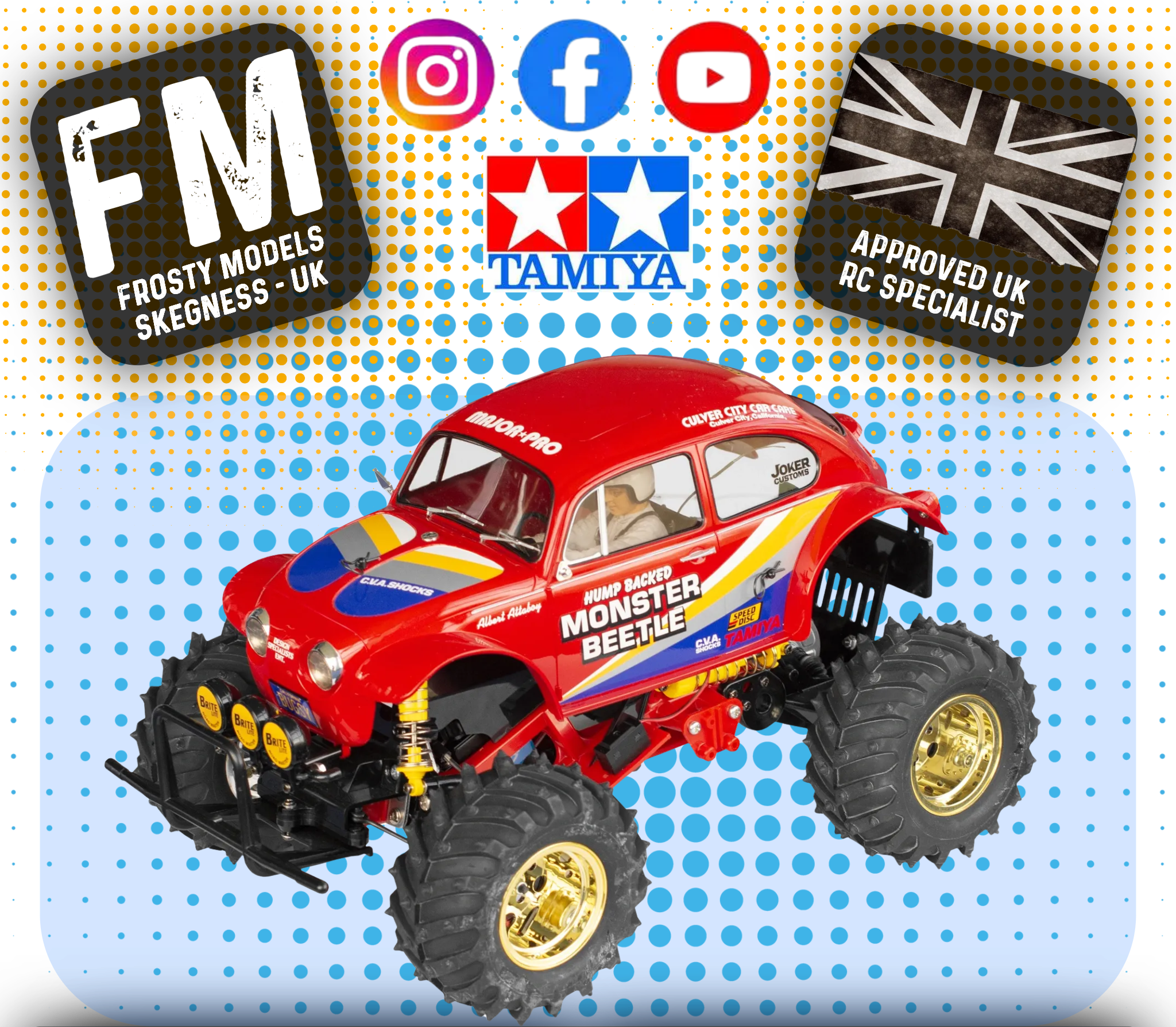 Tamiya 58618 - RC Monster Beetle 2015 Kit 1/10 Monster Truck - (ESC & MOTOR only)