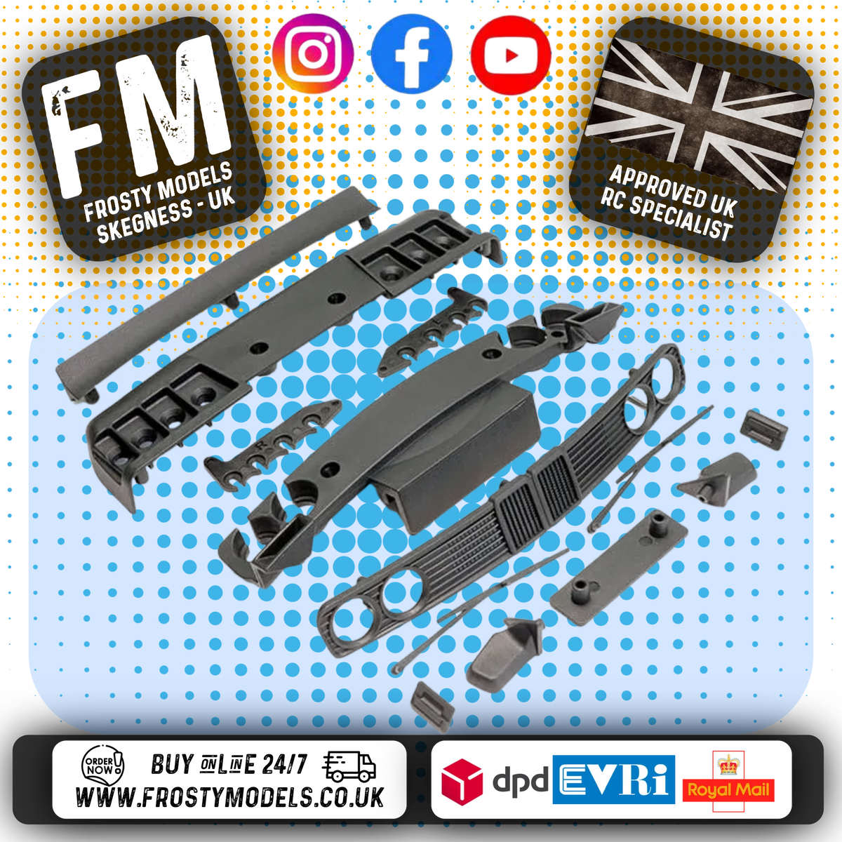 FTX - EVO30 (BMW E30) FRONT & REAR BODY ACCESSORIES FTX - FTX10579 (To fit FTX1057BK & R)