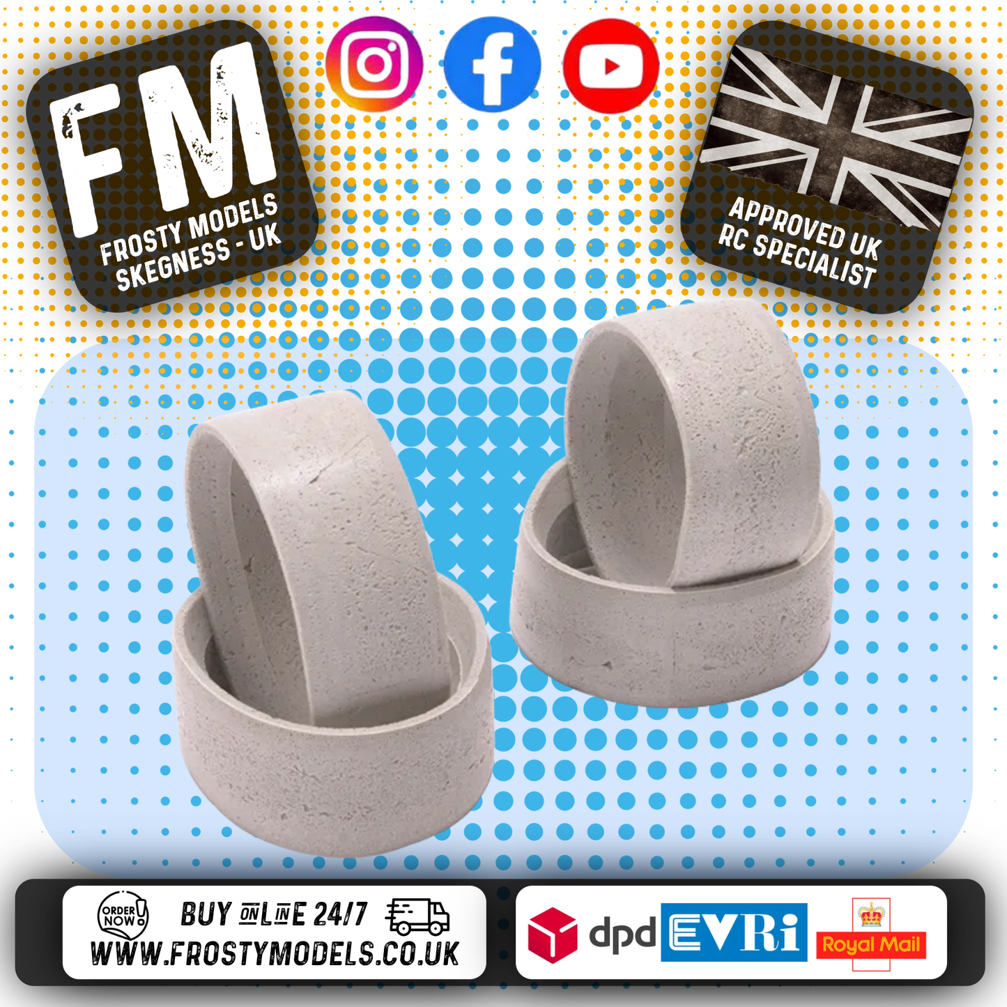Rush - MS Mini (M-Chassis Tamiya) Insert Medium/Soft VR2 - Grey (4pcs) - RU1035