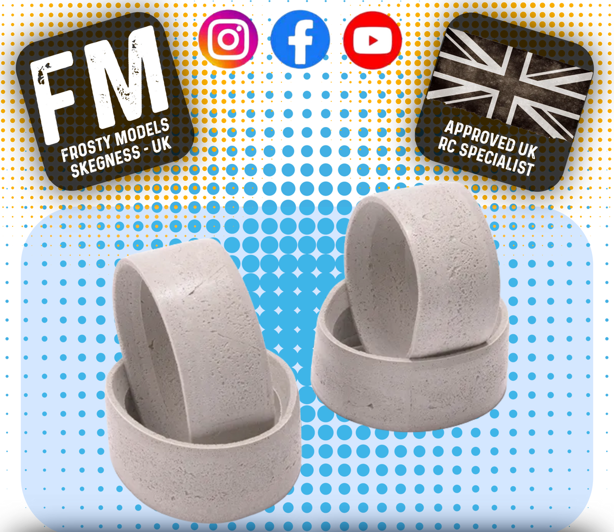 Rush - MS Mini (M-Chassis Tamiya) Insert Medium/Soft VR2 - Grey (4pcs) - RU1035