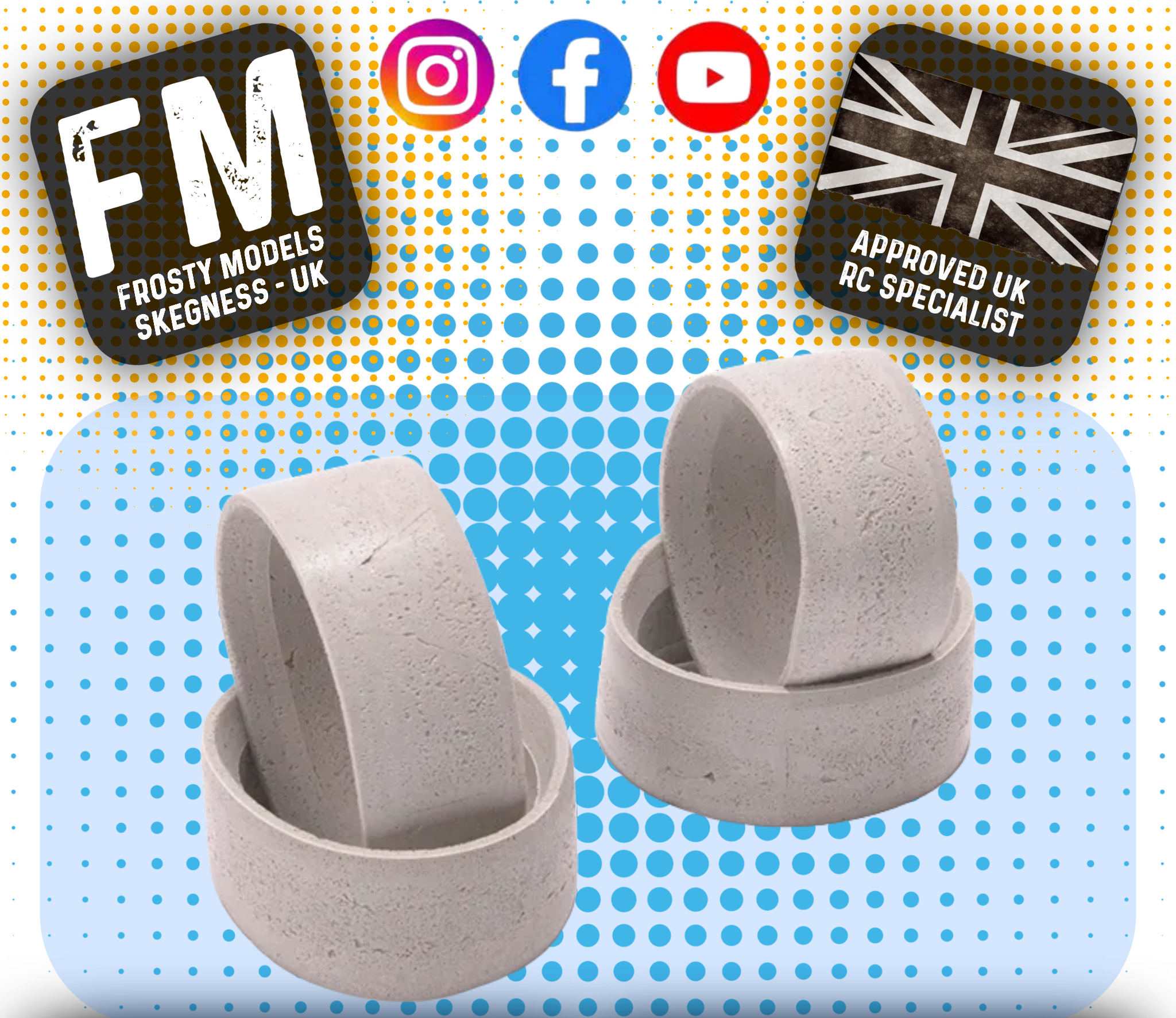 Rush - MS Mini (M-Chassis Tamiya) Insert Medium/Soft VR2 - Grey (4pcs) - RU1035