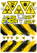 RC Car, Truck Stickers 1/10 Decals - 'I am the Danger' Livery - Super High Quality A4 Sheet