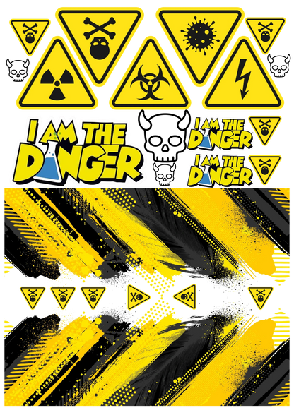 RC Car, Truck Stickers 1/10 Decals - 'I am the Danger' Livery - Super High Quality A4 Sheet