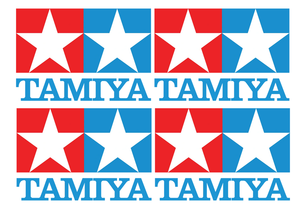 Tamiya - Livery 1/10 Decals / Stickers Promo 4x 65mm x 50mm - Super High Quality (Clear Backing)