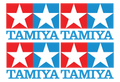Tamiya - Livery 1/10 Decals / Stickers Promo 4x 65mm x 50mm - Super High Quality (Clear Backing)