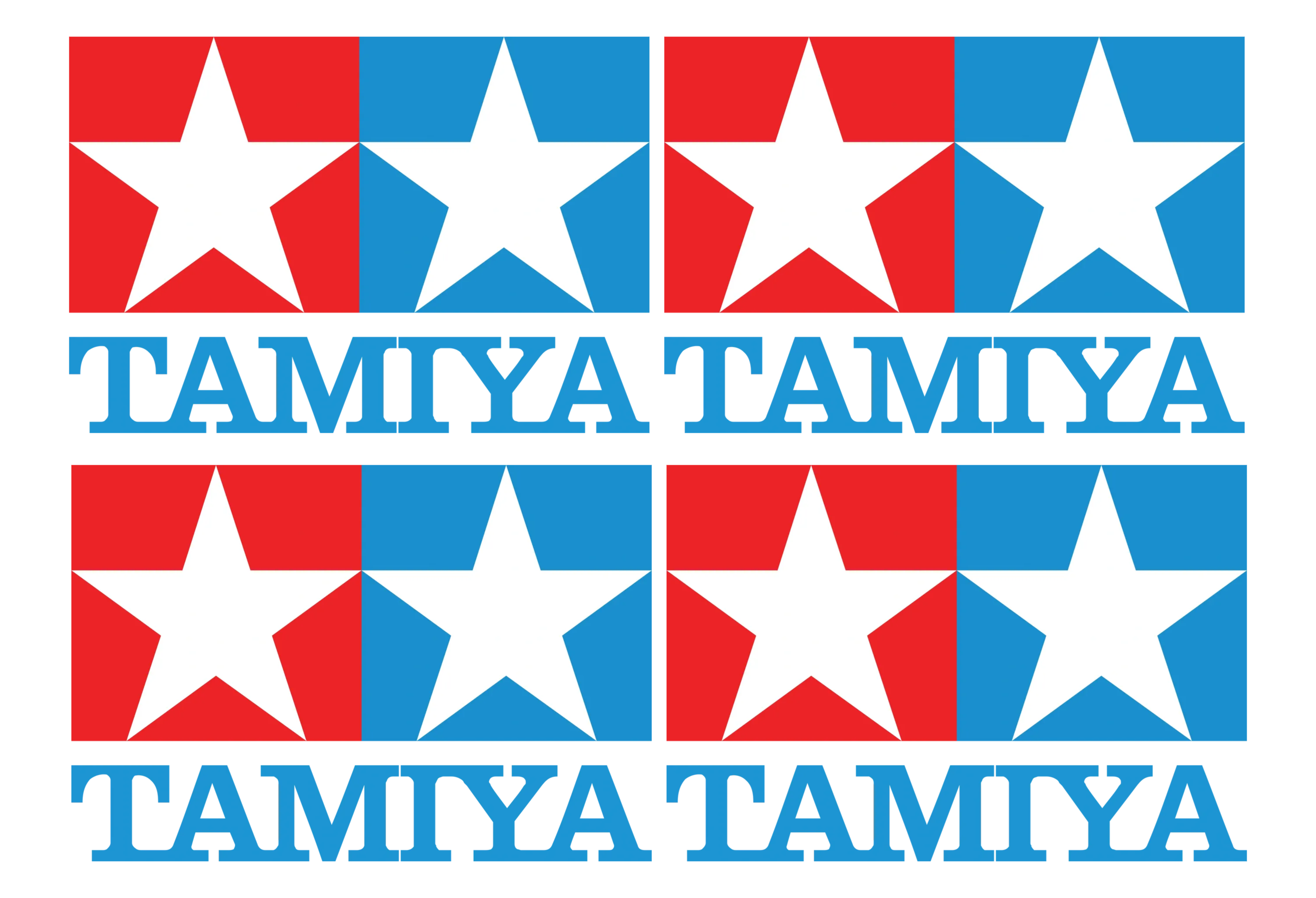 Tamiya - Livery 1/10 Decals / Stickers Promo 4x 65mm x 50mm - Super High Quality (Clear Backing)