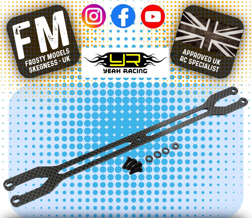 YEAH RACING - 2.2mm Graphite Upper Deck For Tamiya TT02 Series - TATT-079BK