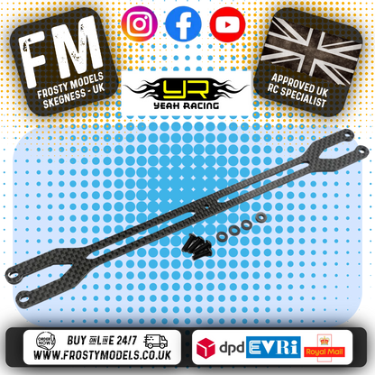 YEAH RACING - 2.2mm Graphite Upper Deck For Tamiya TT02 Series - TATT-079BK