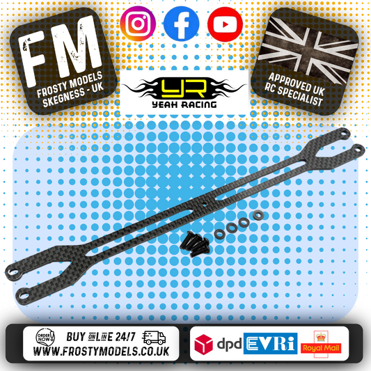 YEAH RACING - 2.2mm Graphite Upper Deck For Tamiya TT02 Series - TATT-079BK