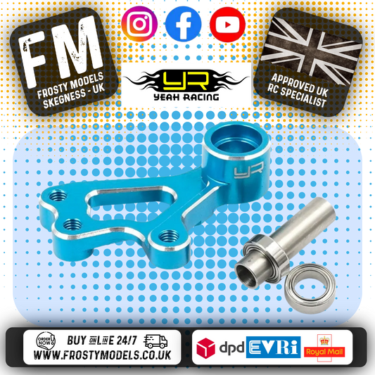 YEAH RACING - Aluminum Steering Arm Set For Tamiya GF01 G6-01 (KONG HEAD) - TAWR-030BU