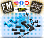 YEAH RACING - Aluminum 7075 Plastic Anti Tweak Battery Holder For Tamiya TT01 & TT02 - TATT-055BU