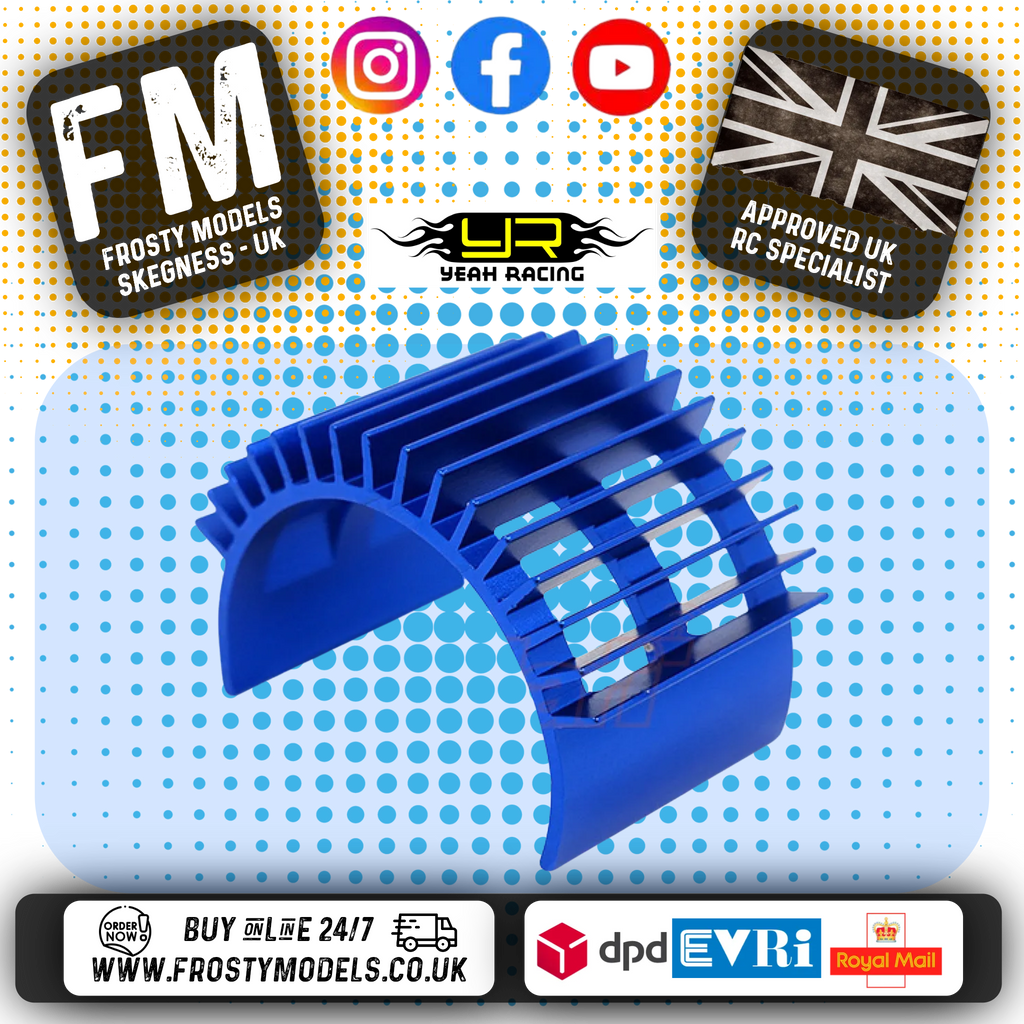 Yeah Racing - Aluminium 540 Motor Heat Sink Blue - YA-0130BU