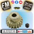 YEAH RACING - 19T Aluminum 7075 Hard Coated Motor Pinion 0.6 MOD (FITS TT01E & TT02 + MOST TAMIYA RC) MG-06P19T