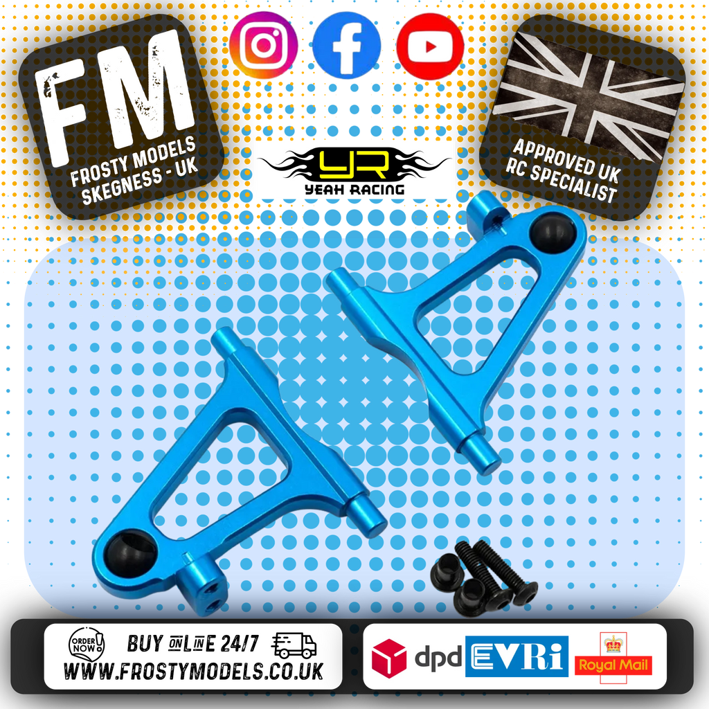 YEAH RACING - Aluminum Front Lower Arm Set For Tamiya TT02 - T02-001BU