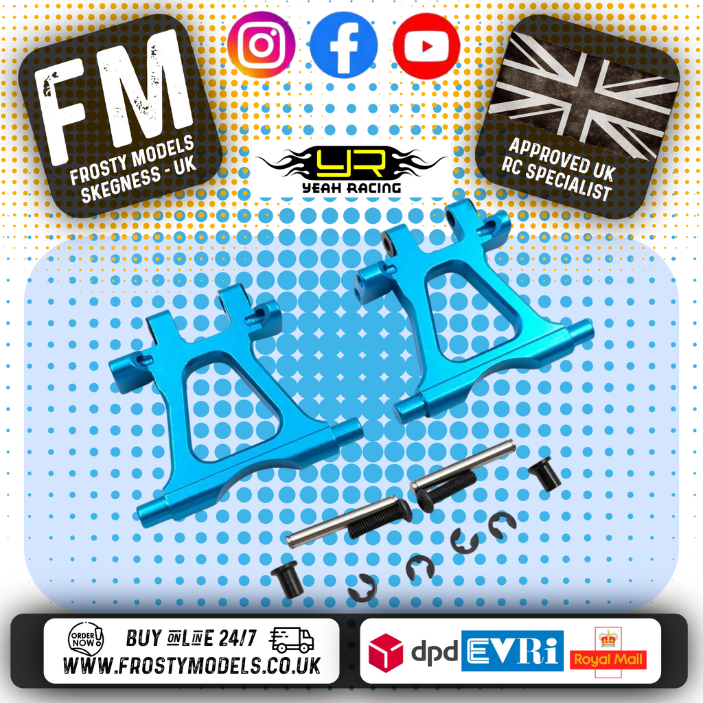 YEAH RACING - Aluminum Rear Lower Arm Set For Tamiya TT02 - TT02-002BU