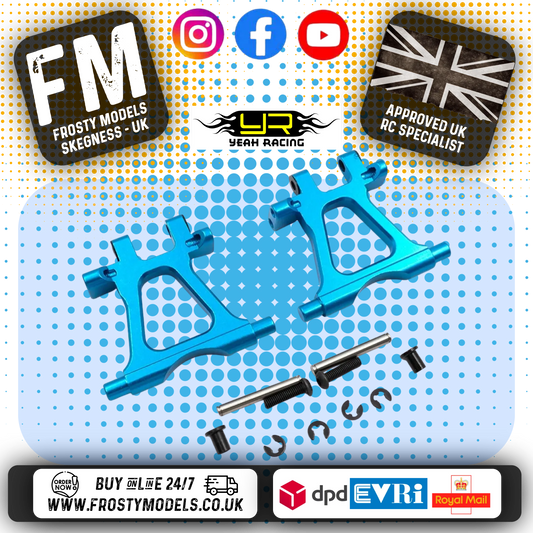 YEAH RACING - Aluminum Rear Lower Arm Set For Tamiya TT02 - TT02-002BU