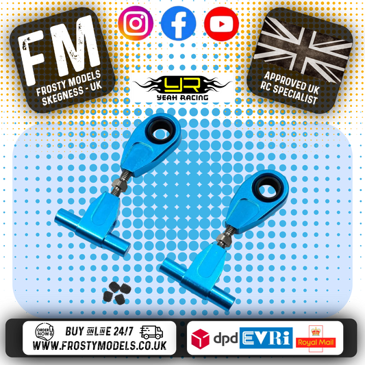 YEAH RACING - Aluminum Adjustable Front Upper Arm Set For Tamiya TT02 - TT02-003BU