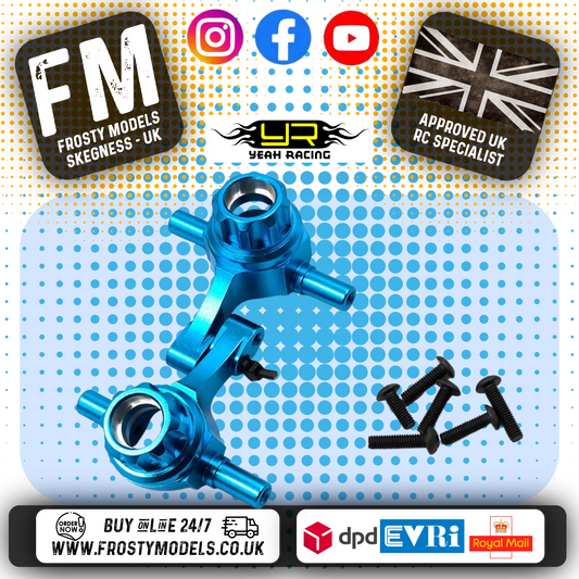 YEAH RACING - Aluminum Front Knuckle Arm Set For Tamiya TT02 - TT02-006BU