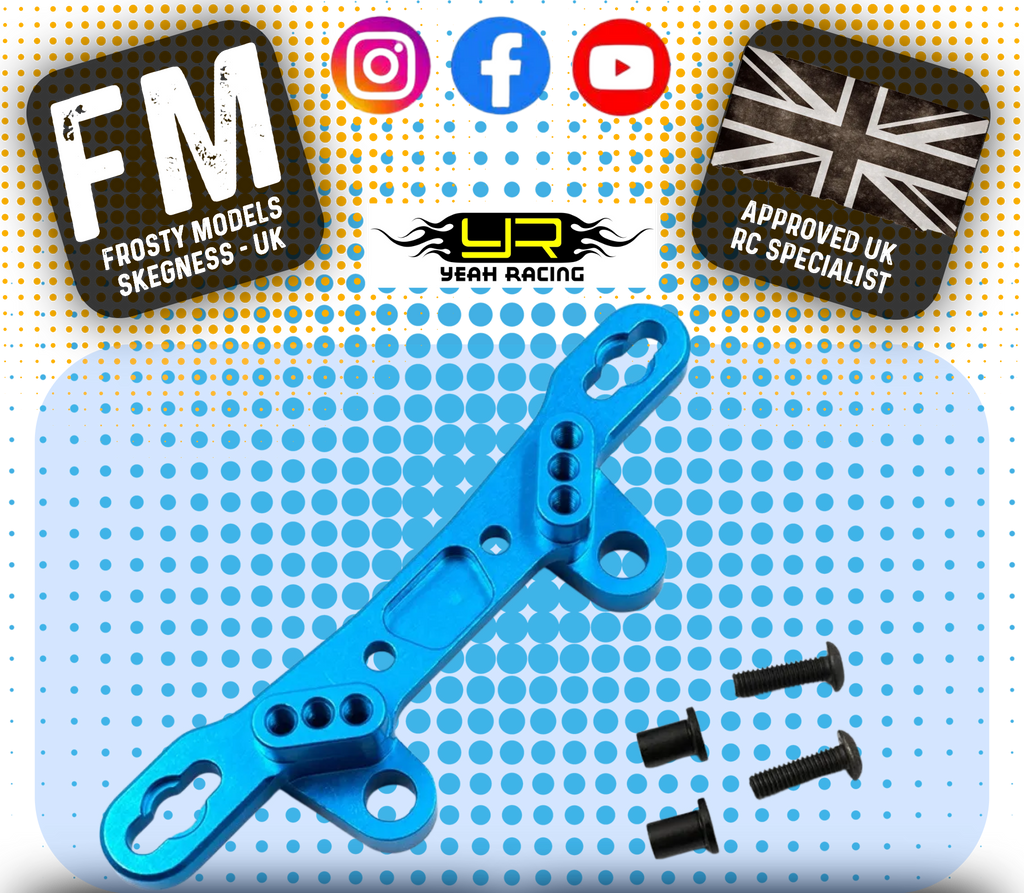 YEAH RACING - Aluminum Front / Rear Damper Stay For Tamiya TT02 - TT02-008BU